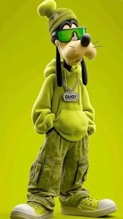 3D Cartoon Dog in Streetwear