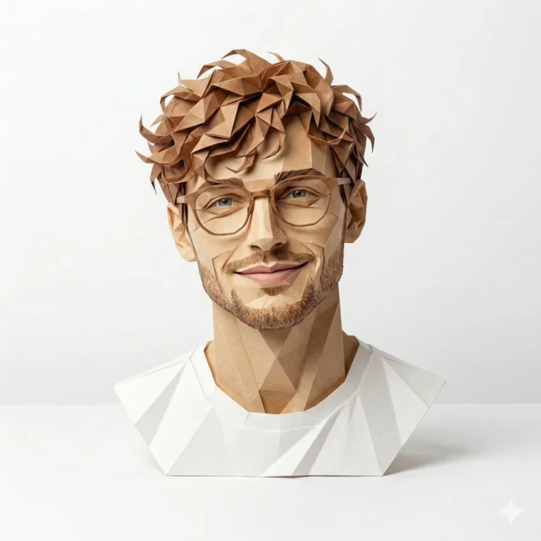 Origami Paper Portrait