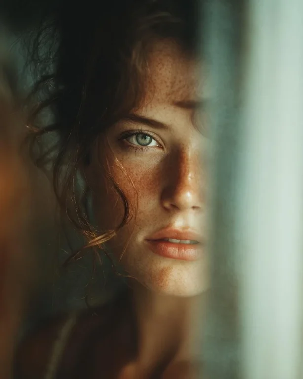 Mirror Gaze in Soft Morning Light
