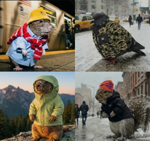 Marmot in Winter Streetwear — Nano Banana 2 AI Prompt: { "image_generation_request": { "subject": { "animal": "marmot",...