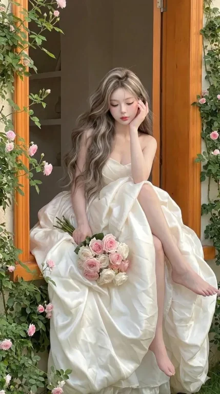 Cottage Window Rose Romance