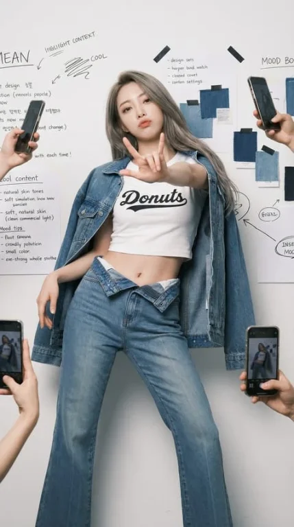 Peace Sign Cool Girl Editorial