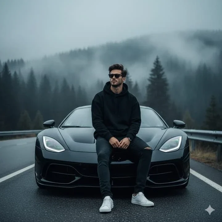 Mountain Road Car Portrait