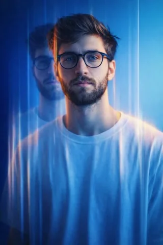 Cinematic Blue Fashion Portrait — Nano Banana 2 AI Prompt: Create a cinematic, high-fashion half-length portrait of me with a dreamy editor...