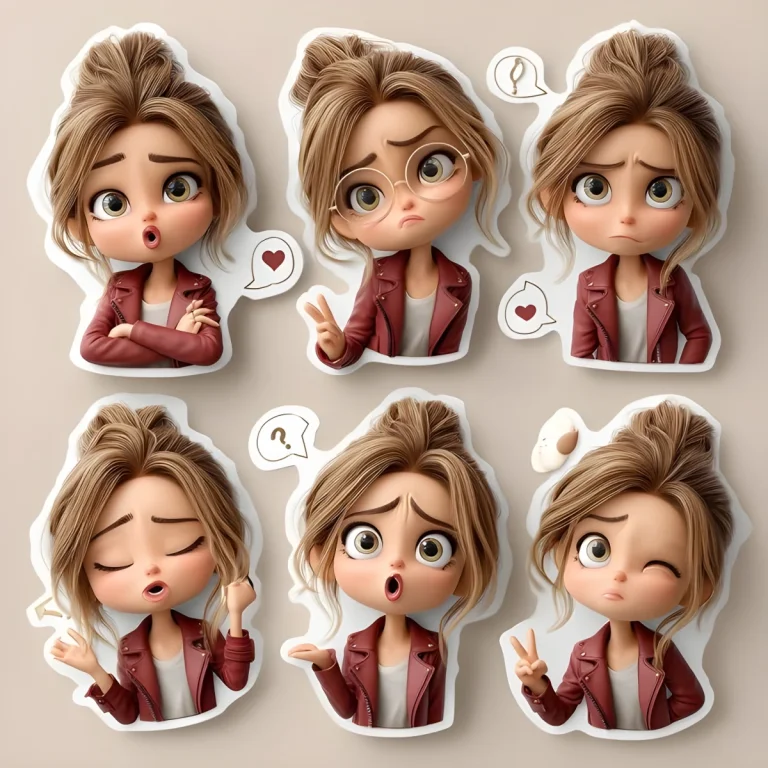 Pixar Style Chibi Sticker Series