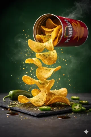 Cheese Chips Deluge Product Shot — Nano Banana 2 AI Prompt: { "master_prompt": { "global_technical_settings": { "resolution": "8...