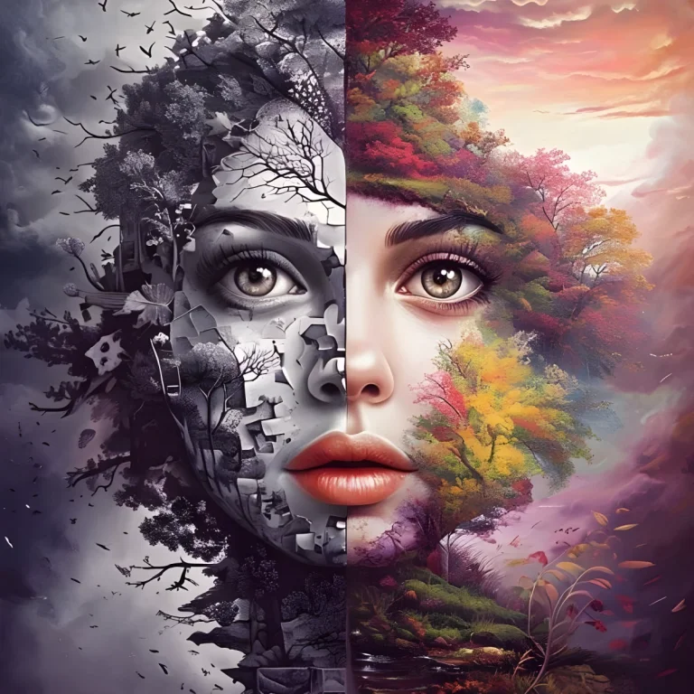 Surreal Double Exposure Portrait