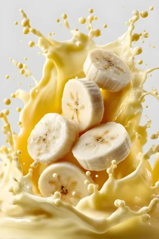 Orange Slice Milk Splash Commercial — Nano Banana 2 AI Prompt: {"subject":{"primary":"Vibrant orange slices","action":"Falling through the air...