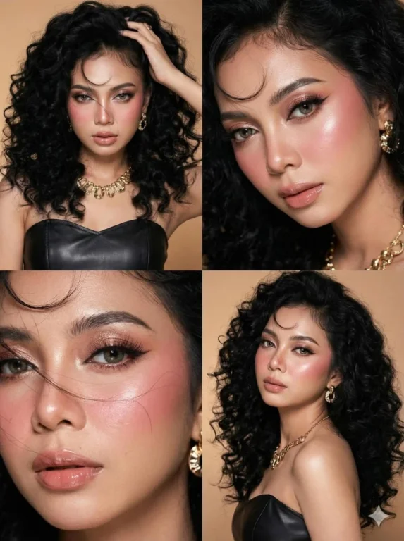 Four-Frame Curly Beauty