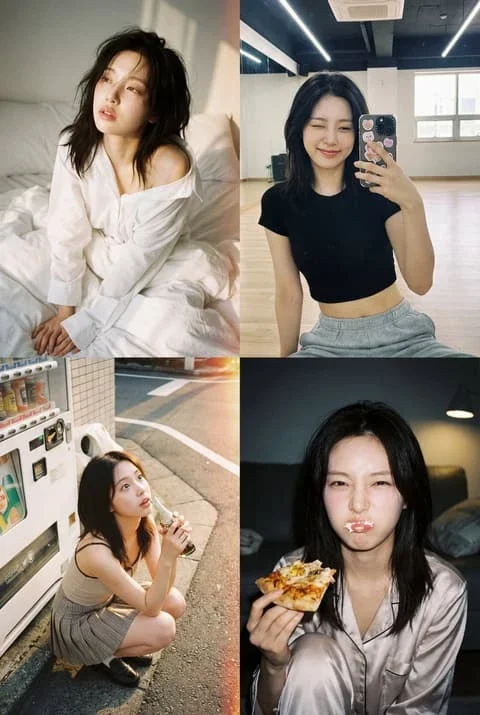 K-Pop Visual Aesthetics: Four-Panel Grid