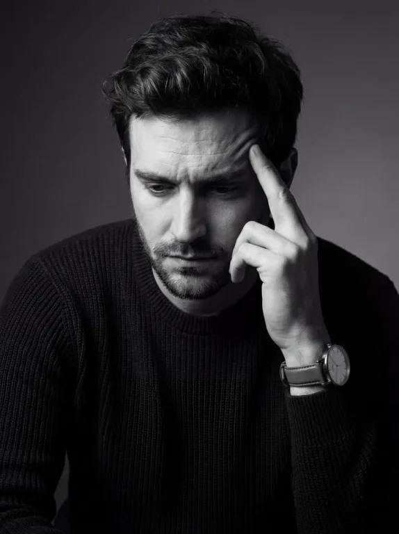 Quiet Thoughts in Black & White Portrait
