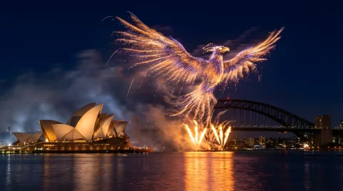 A Grand Spectacular Fireworks Show — Nano Banana 2 AI Prompt: Ultra-realistic 4K long exposure photography, cinematic composition, photorealis...
