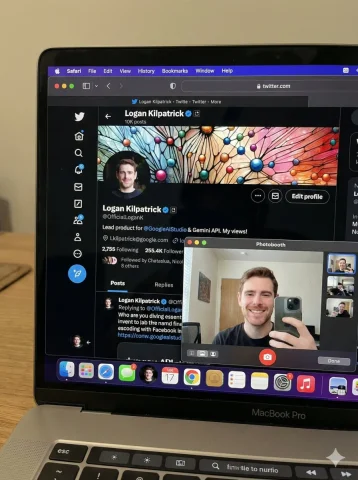Photo Of A MacBook Pro With The X App Open — Nano Banana 2 AI Prompt: candid 3:4 still of a macbook pro with x opened on safari and this x account is...