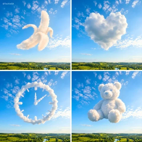 Formed by Clouds — A Natural Metaphor — Nano Banana 2 AI Prompt: Create an ultra-realistic sky scene where soft, natural cloud formations organic...