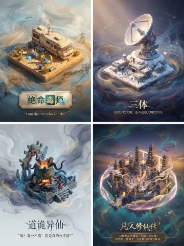 Generate scene posters for any film, TV series, or novel. — Nano Banana 2 AI Prompt: 检索并识别《需要添加的名称》这部影视剧/小说的核心信息，选择其中最具代表性、最能...