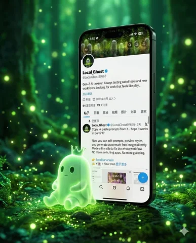 3D Fourth-Wall-Breaking Smartphone Art Scene — Nano Banana 2 AI Prompt: Create a highly detailed 3D “breaking the fourth wall” art piece featuring a gia...