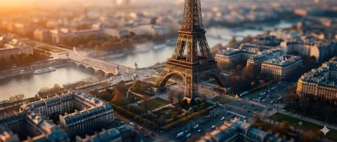 Real-World Tilt-Shift Photography — Nano Banana 2 AI Prompt: A highly detailed tilt-shift photography of [LOCATION] captured from a high vant...