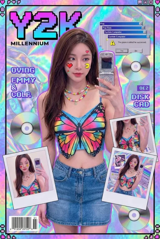Y2K Millennium Babe Retro Pixel Style