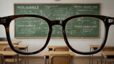 A Myopic Perspective — Nano Banana 2 AI Prompt: ultra hugging close-up view of with edges of glasses with the lenses almost touc...