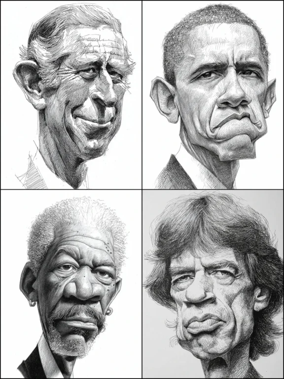 Black and White Sketch Hand-Drawn Comics