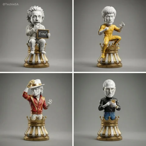 Highly Collectible Chess Pieces — Nano Banana 2 AI Prompt: A hyper-detailed 3D render of a collectible chess piece designed as [ICON]. The...