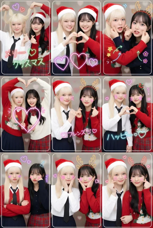 3x3 Photo Booth Style Collage