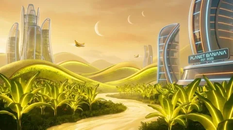 Brand Planet World — Nano Banana 2 AI Prompt: Planet [Brand name], Year 3025. A distant world shaped entirely by the essence o...