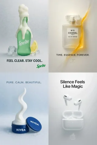 Product Transformed into Paper Glass — Nano Banana 2 AI Prompt: [Product by Brand] in a surreal, minimalist paper-glass style advertisement. The...