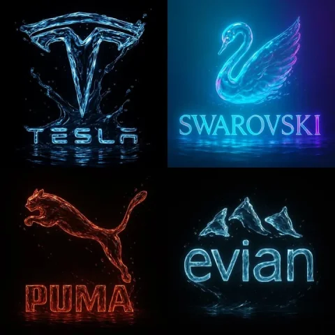 Flow Identity — Nano Banana 2 AI Prompt: An ultra-high resolution 8K cinematic render of the [Brand Name] logo, sculpted...