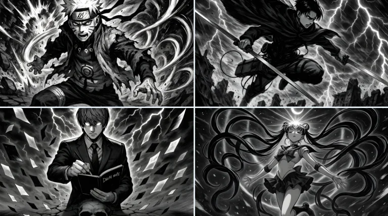 Black and White Comic Style Illustration