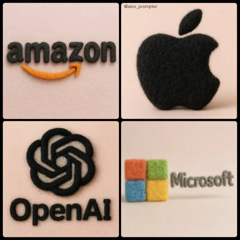 Felt Texture Logo — Nano Banana 2 AI Prompt: Retexture [BRAND NAME] logo following my JSON aesthetic below: { "style": "reali...