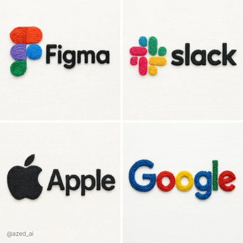 Embroidered Logo — Nano Banana 2 AI Prompt: A hyperrealistic embroidered textile artwork of the [SUBJECT], created with colo...