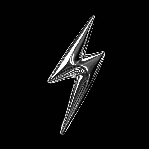 Clipart Silver Lightning Bolt — Midjourney v6 AI Prompt: A glossy silver lightning bolt, metal material, smooth surface, few details, in...