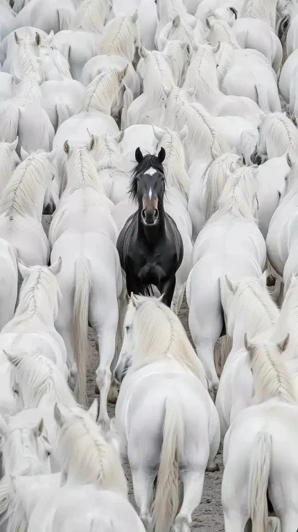Overhead Herd of Horses