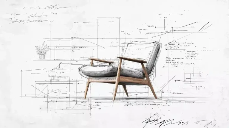 Monochrome Architectural Sketch