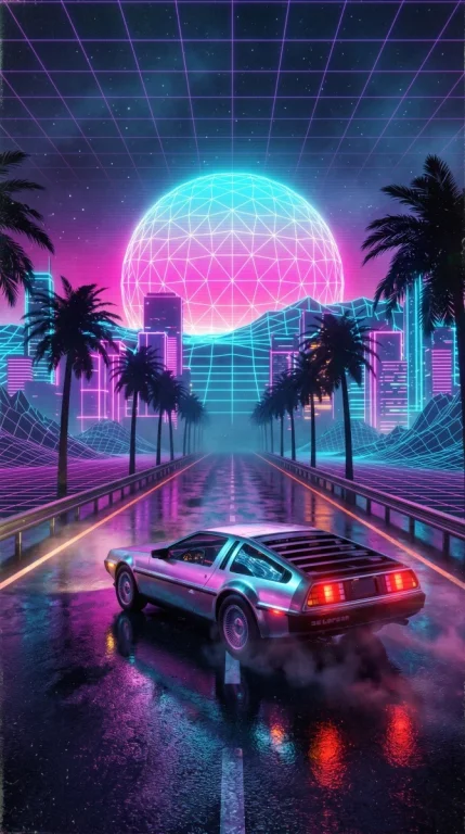 Midnight Mirage 1980s Retro Synthwave Instrumental Nostalgic Neon Night Drive 110 BPM