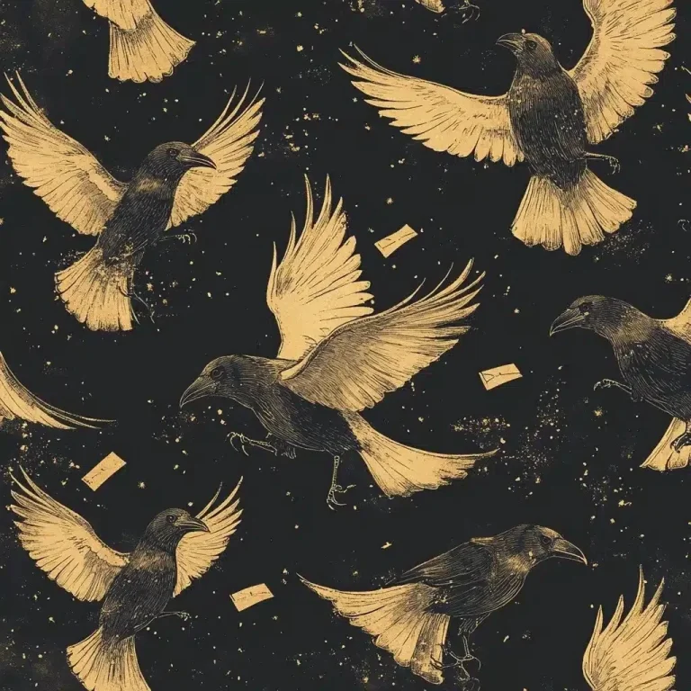 Mystical Ravens with Scrolls