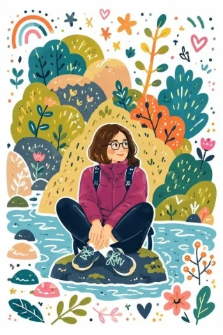 Comic / Storyboard - Decorative Folk Flat Illustration Transformation — Nano Banana 2 AI Prompt: Transform the entire image into a single Decorative Folk Flat Illustration with...