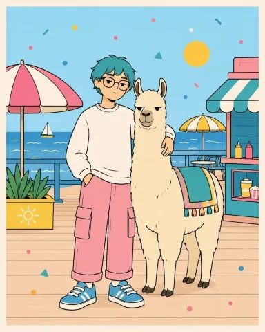 Comic / Storyboard - Kawaii Minimalist Pastel Doodle Illustration — Nano Banana 2 AI Prompt: Cute minimalist pastel doodle illustration, kawaii character standing side-by-si...