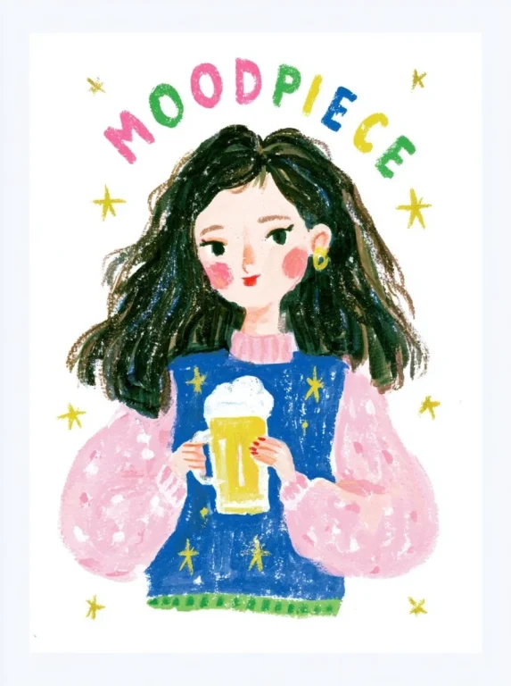 Moodpiece Retro Beer Girl Print