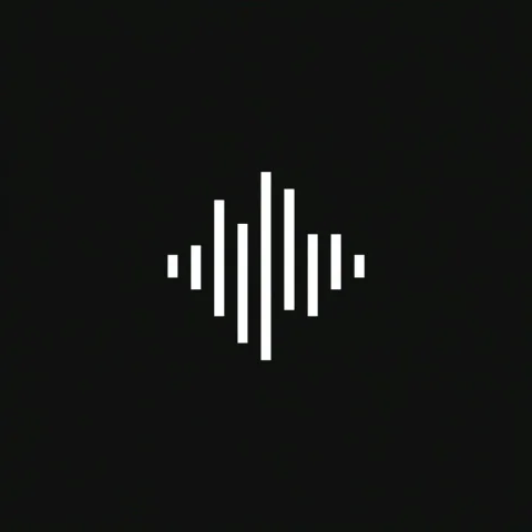 Waveshaper Audio Vector Logo — Midjourney v6 AI Prompt: vector logo, black and white, minimalistic, waveshaper, distortion, audio --prof...