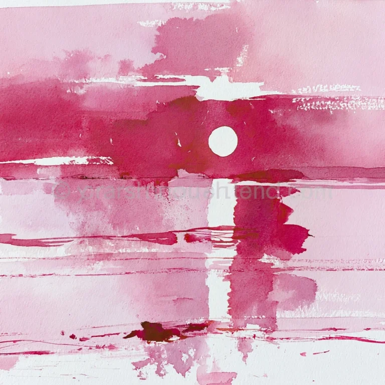 Minimalist Magenta Ocean Sunrise