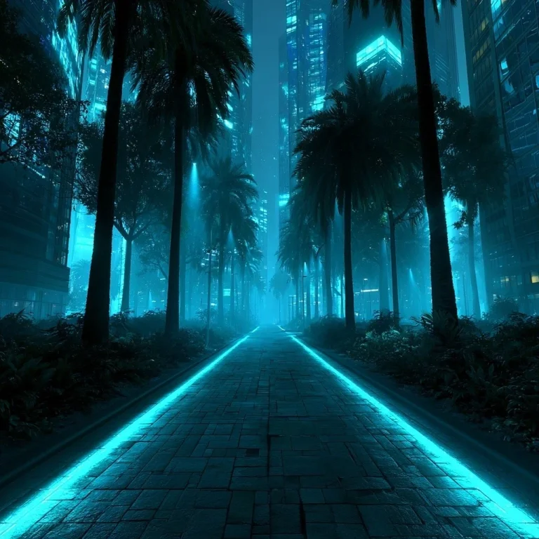 Teal Night Street in Mumbai BKC