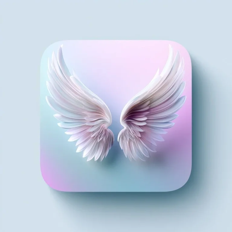 Pastel Angel Wings Wellness Icon