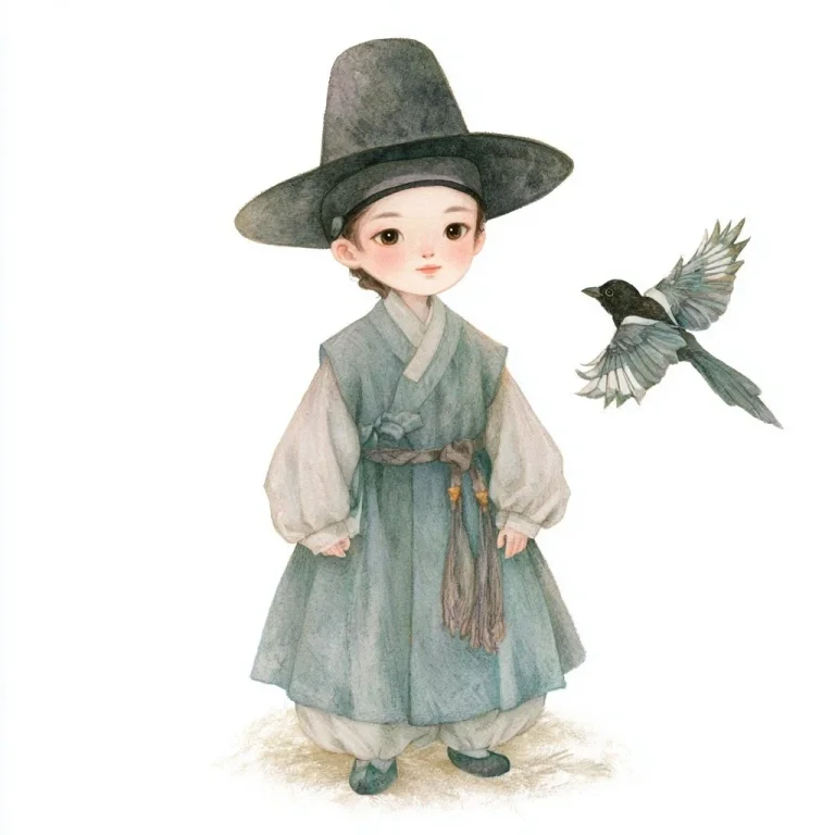 Pastel Joseon King With Magpie