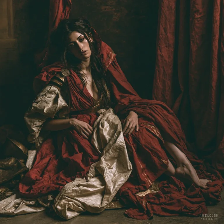 Medea in Delacroix Red Drapery