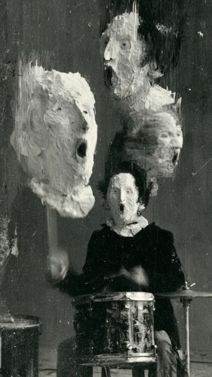 Creepy Puppet Drummer Scene