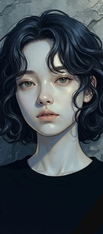 Warm highlights sculpt cool porcelain skin in a cinematic portrait