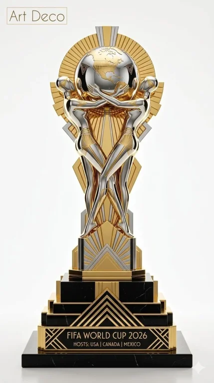 FIFA 2026 trophy reimagined in Zaha Hadid's fluid style