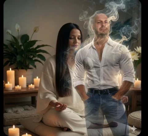 Ethereal Union: A Moment of Spiritual Connection — Nano Banana 2 AI Prompt: Using the referenced image, create a captivating spiritual visualization: A man’...